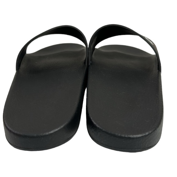 BALLY NWT MEN’S BLACK WHITE RED SLIDES SANDALS SIZE 11 / 44 MADE IN ITALY - Picture 4 of 9